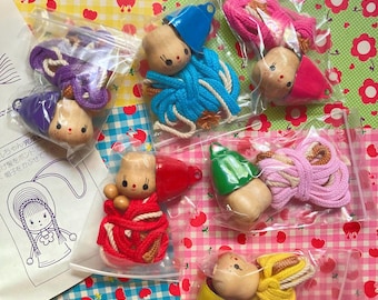 アンティーク布でできた動物人形 はい、かわいい。 着物の生地を使用した特殊な オーダーちゃん