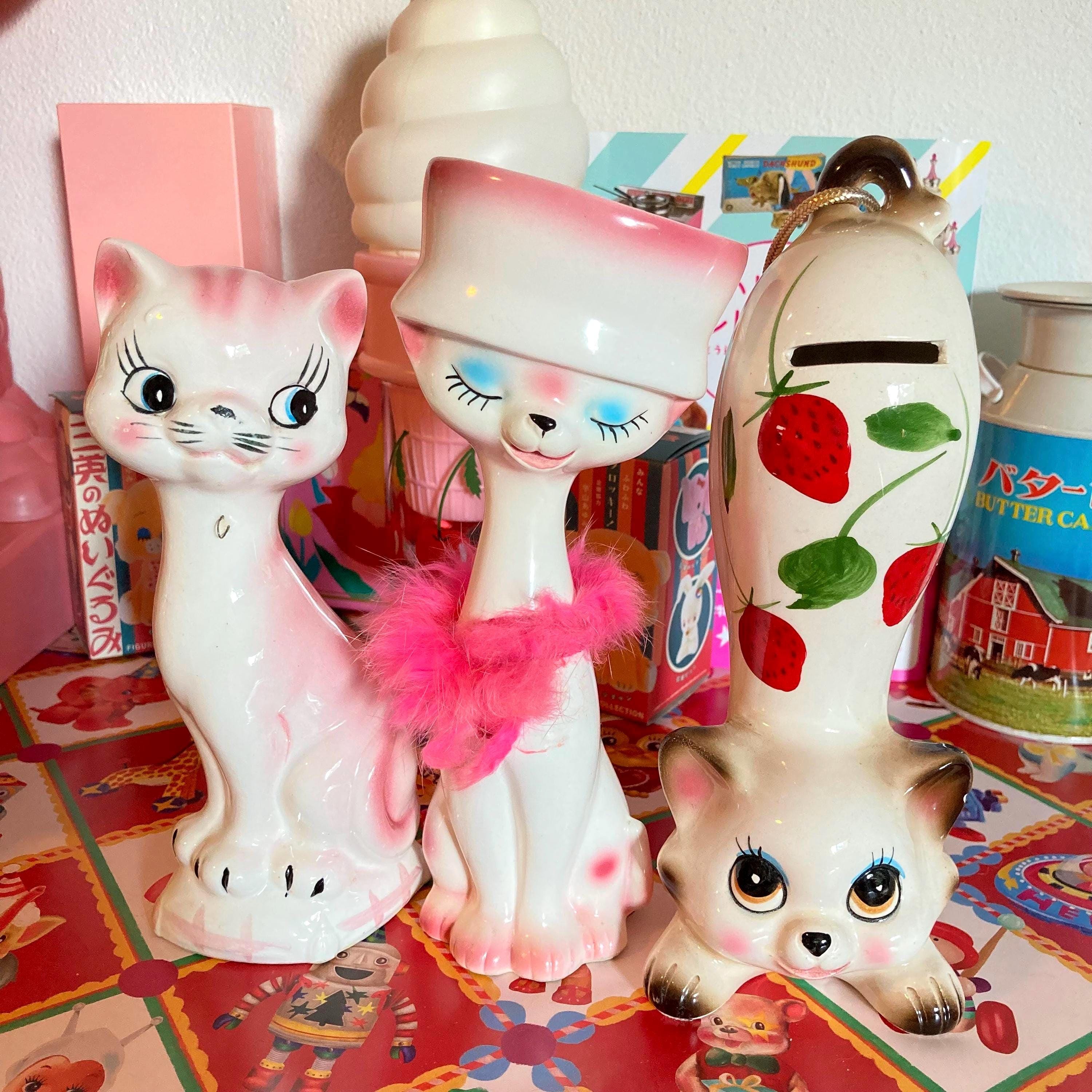 Vintage Ceramic Cat Japan Kitsch - Etsy UK