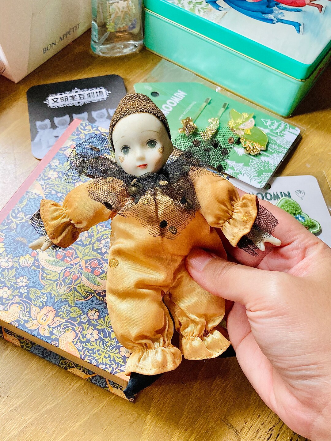 Poupée Clown Vintage Sekiguchi Japon - Figurine En Peluche 18cm - Rare