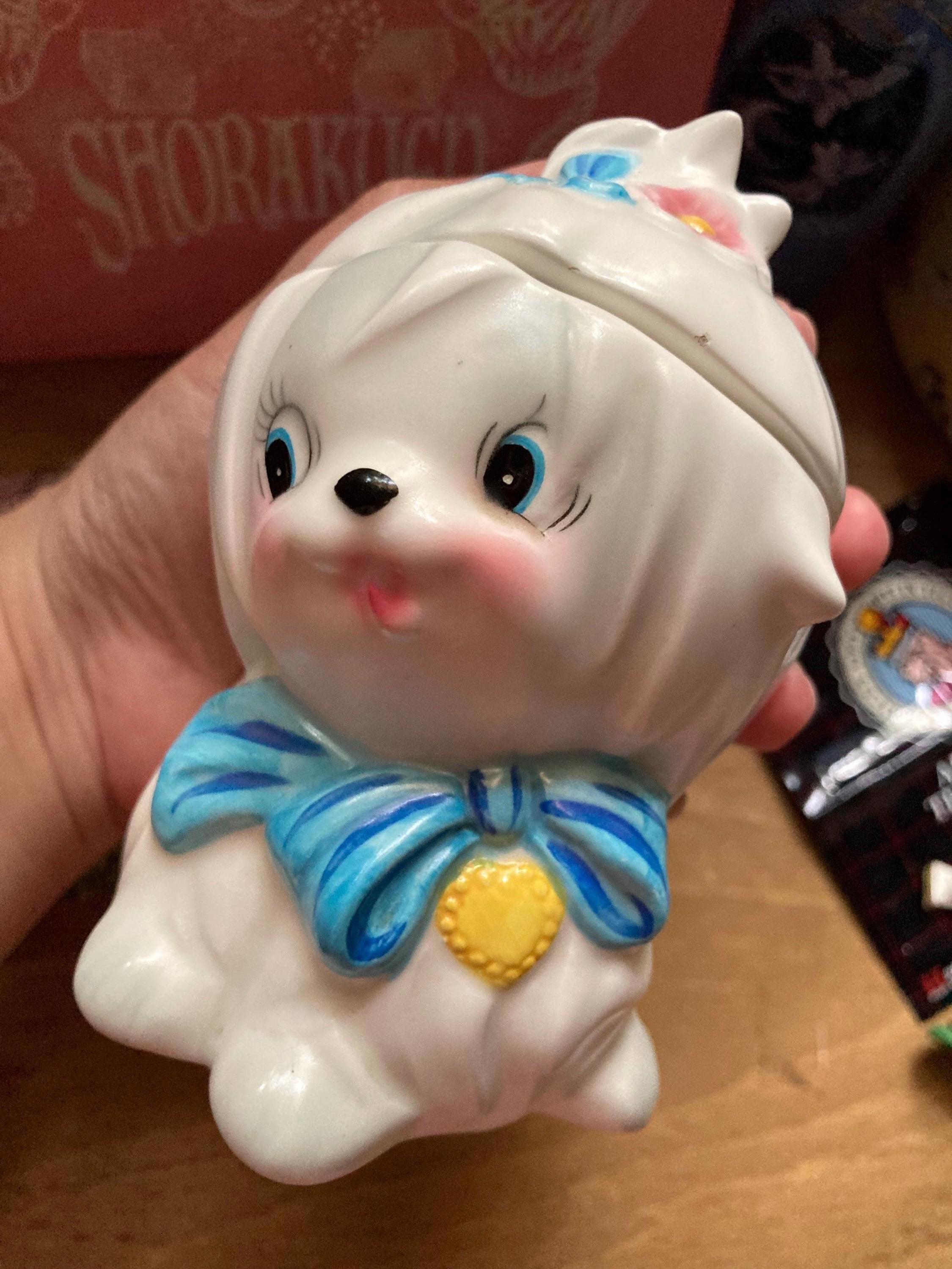 Cute Lefton Mr Toodles 1950s Vintage Ceramic Covered Sugar Jar
