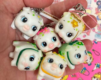 Cute retro style Rubber Piggy Bank shaped miniature tiny little pig figurine toy good luck charm from Japan : pick one