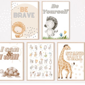Animal posters, Alphabet Poster, Printable 8x10