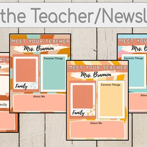Meet the Teacher, Newsletter, Template, Printable, Introduction, Back to School, boho, Desert