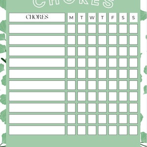 Spring Chore Charts - Etsy