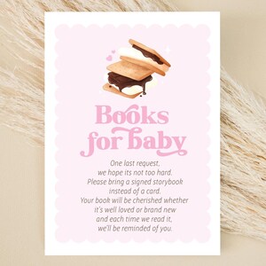 Libri modificabili per baby shower S'more to Love - S'more Fun Camping Bonfire Baby Shower - Libri per bambini - Baby Library PDF - 3,5x5