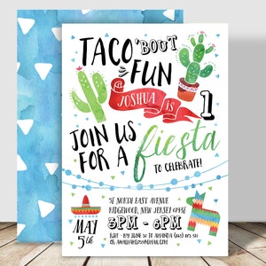 Taco Kampf Spass Fiesta Geburtstag Party Einladung 5 X Etsy