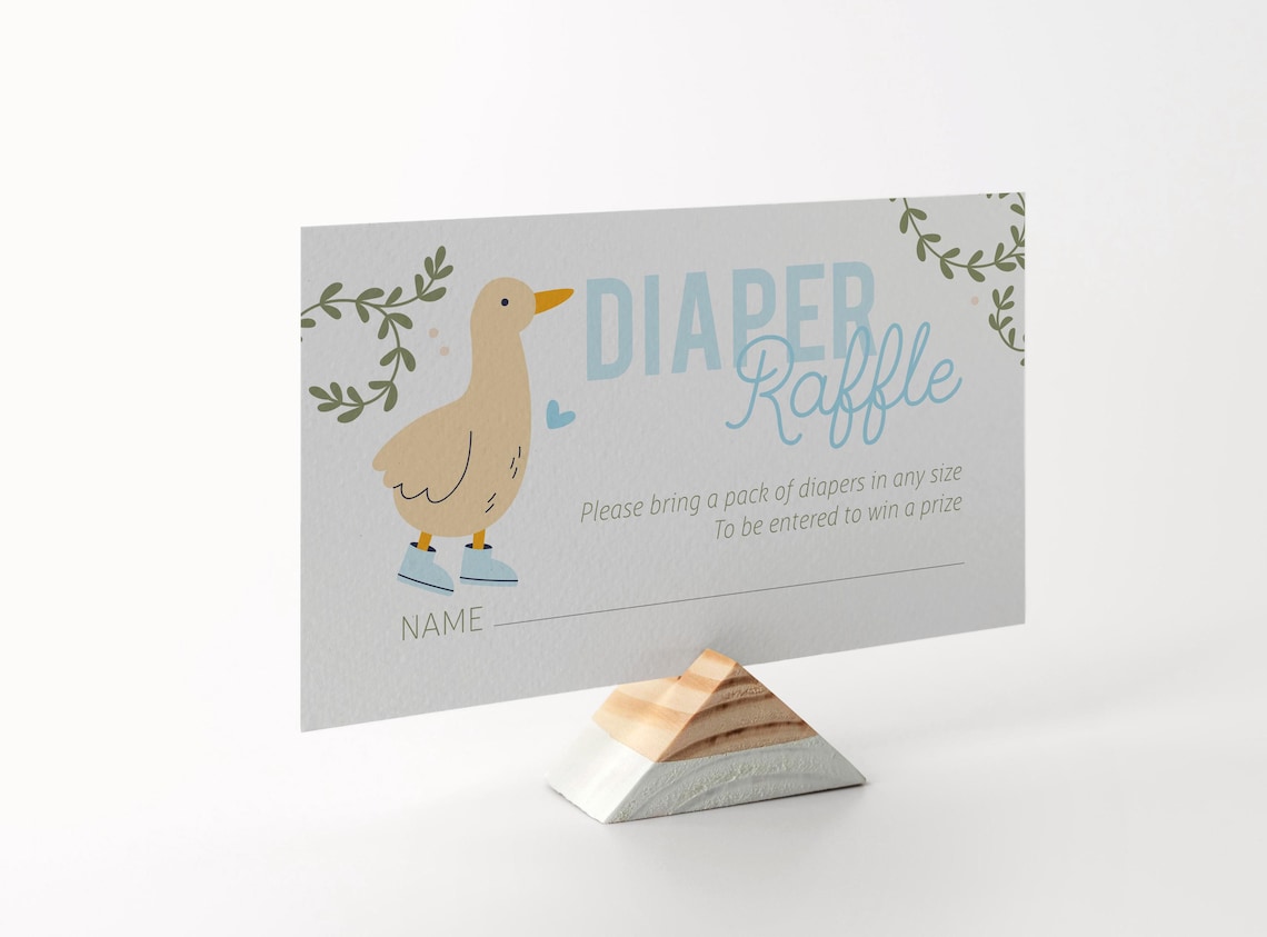 Editable Silly Goose Baby Shower Diaper Raffle - Duck Goose Shower ...