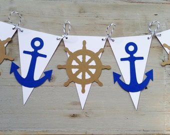 Anchor Nautical garland (Baby Shower/birthday banner)