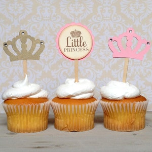 Little Princess Pink and shimmery gold Baby Shower / Little Princess birthday banner / Garland image 4