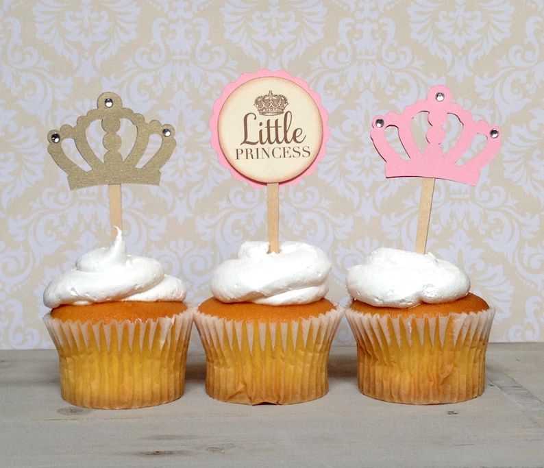 Little Princess Pink and shimmery gold Baby Shower / Little Princess birthday banner / Garland image 4