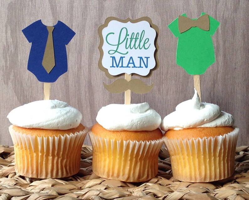 12 Little man CUSTOM baby bodysuit bow tie baby shower wish cards image 3