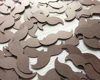 Mustache Confetti (little man baby shower / birthday party) 130 pieces