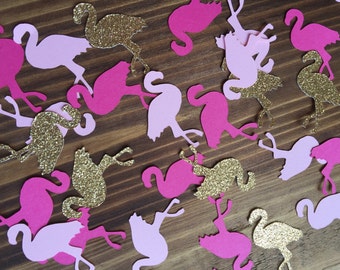 Flamingo Tropical Summer Glitter Confetti - Let's Flamingle - Summer flamingo Birthday