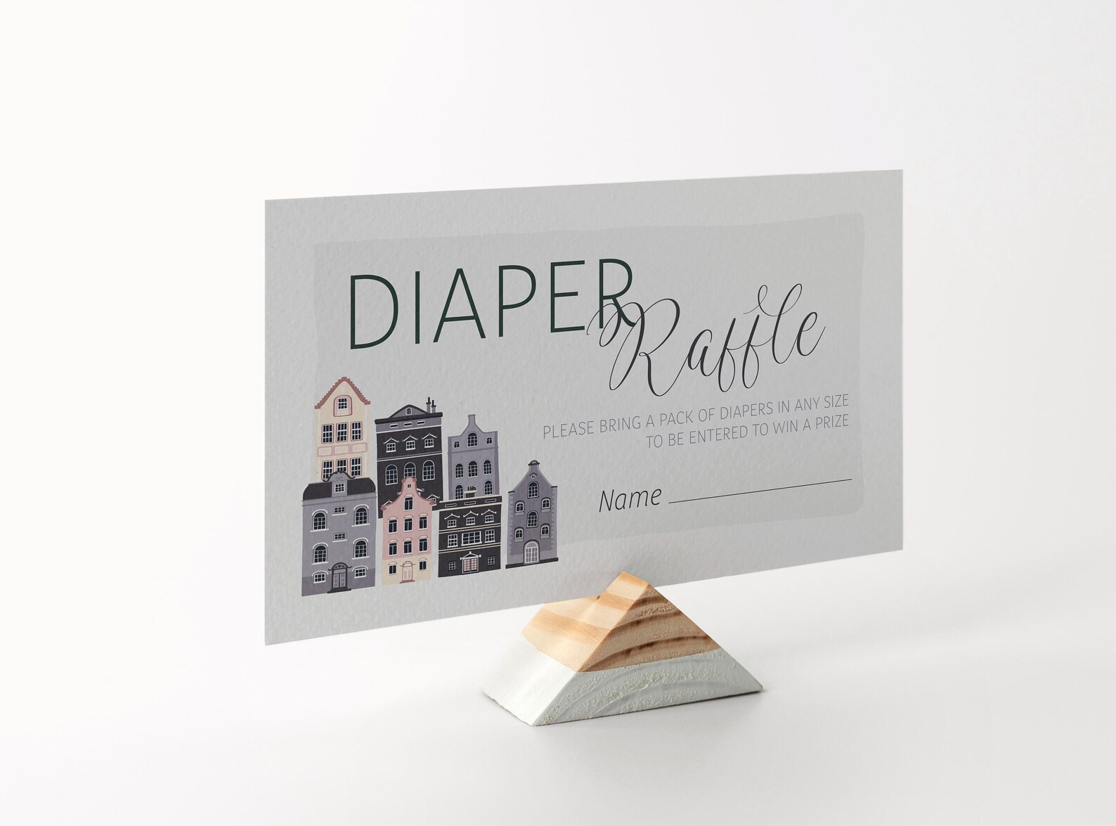 Village Raffle Editable It Takes a Village Baby Baby Shower Diaper Raffle- Stork ...