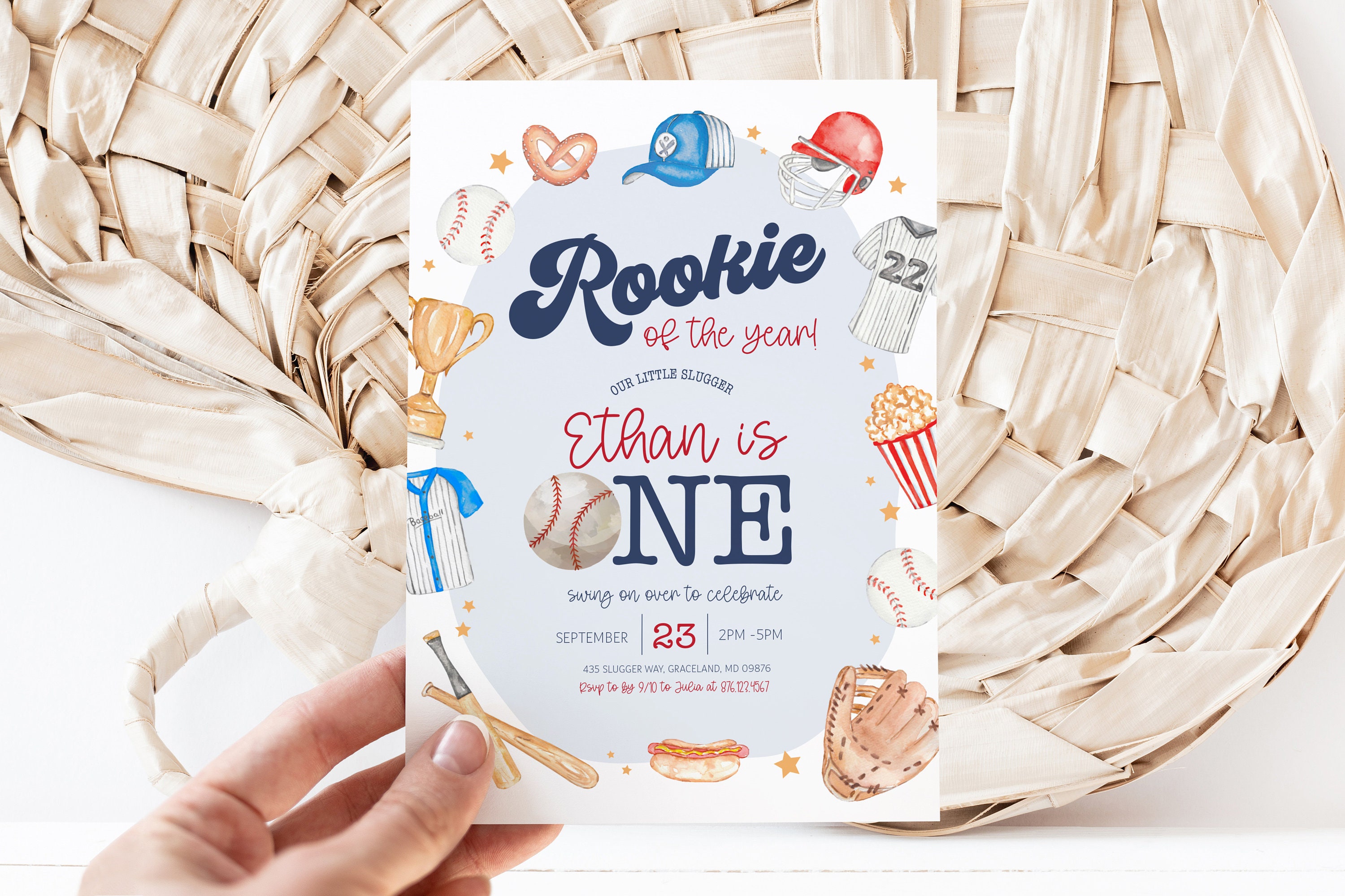 EDITABLE Baseball Rookie of the Year Birthday Favor Thank You Gift Tag ...