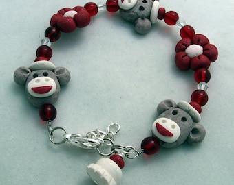 Child Kids Bracelet  SOCK MONKEY