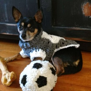 Handmade crochet dog sweater / vest / coat in Skull Size SX to Small Pick your colors image 2