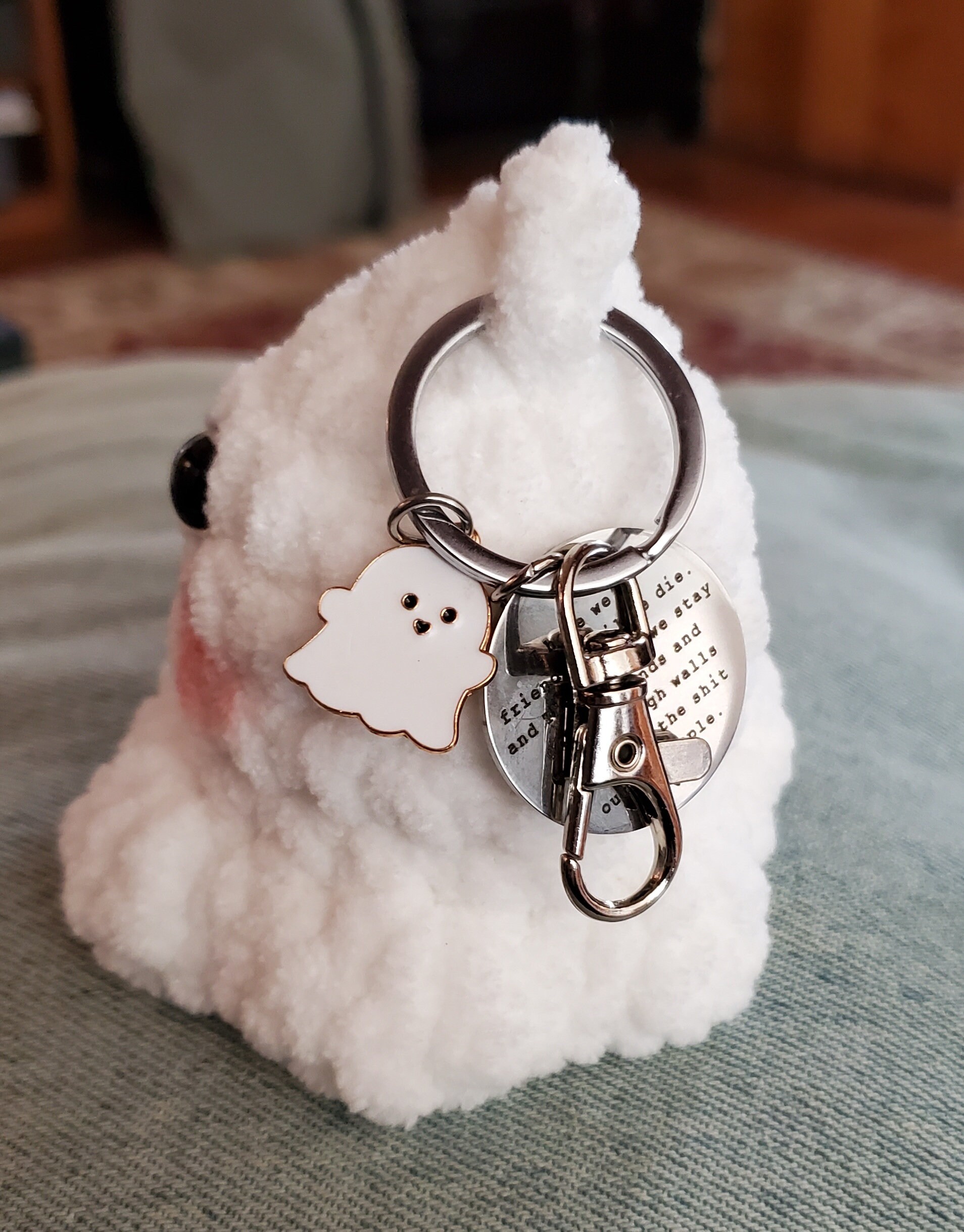 Porte-clés Halloween En Peluche – Fantôme Et Citrouille, Décoration Pour Sac, Panier, Sac à Main, Pour Femmes Et Hommes