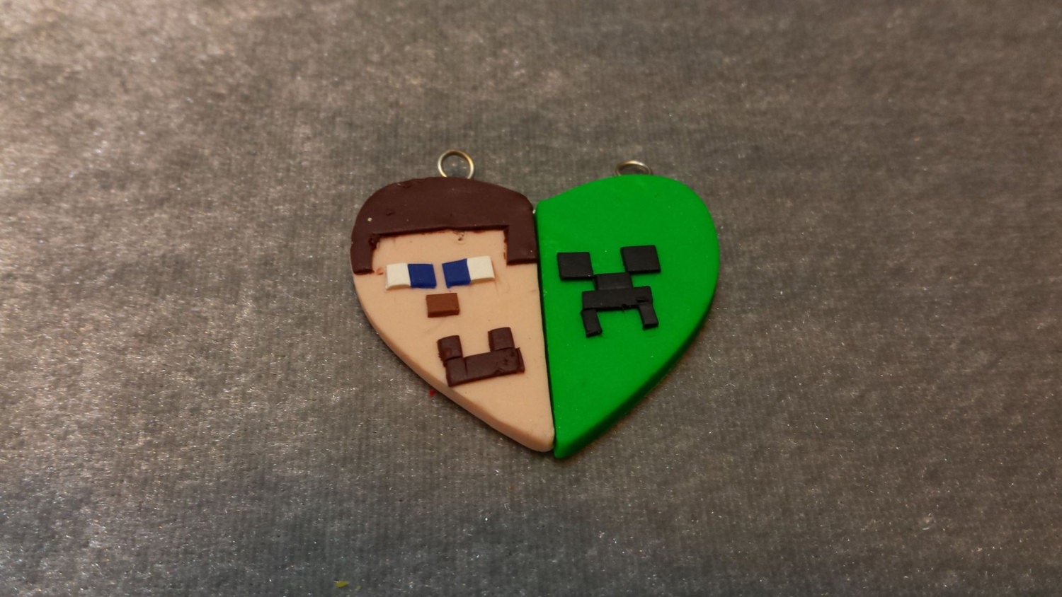 CREEPER and STEVE Minecraft Tribute Best Friends Friendship Heart