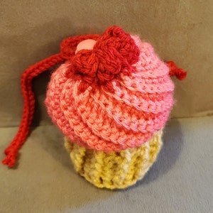 Cupcake Dice Bag Dungeons and Dragons D20 D10 D8 D4 Custom Color D&D  Role Playing Game Gamer RPG trinket bag Coin purse Pouch crochet