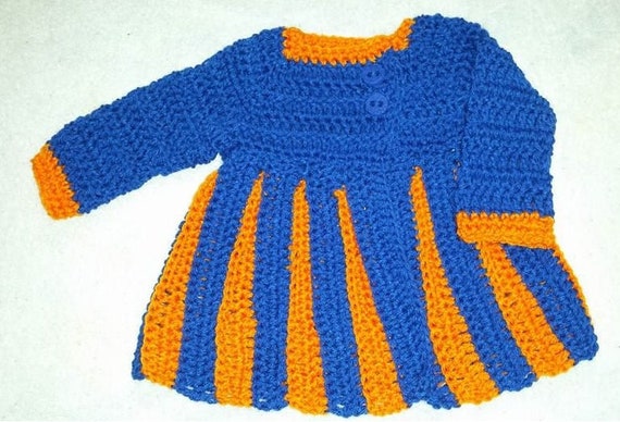Mets Fangirl Baby Sweater or Set Diaper Cover Bloomers Orange