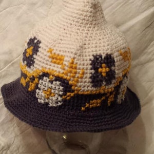 Embroidered Flowers  Custom Witch Hat  Costume Hat Witch Hat. Wizard Hat  Witchy Hat Fantasy Hat Cosplay Hat Whimsicle Witch LARP