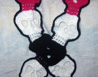 Good and Plenty Skull Scarf Crochet