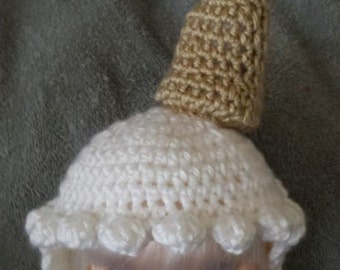 Upside Down Ice Cream Cone Hat Crochet Hat for Blythe or American Girl  Doll Clothes Crochet Outfit