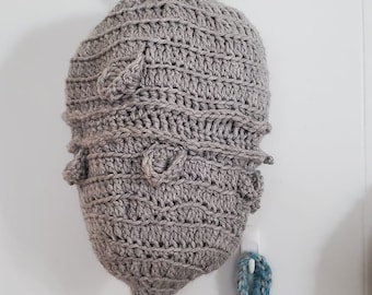 Señuelo de nido de avispas. Hecho a mano. Tejer. Elige entre Gris o Beige