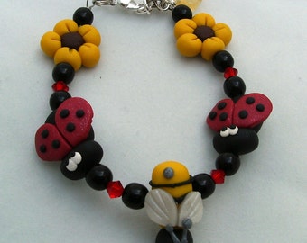 Child & Adult  Bracelet BUG and BEE Custom order for ibloved