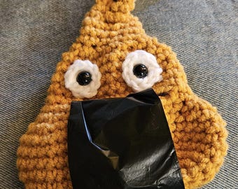 PATROON Poep Emoji Hondenpoepzakjeshouder hondenpoepzakje Afval Vuilnis opruimen Clip aan riem (digitale download)