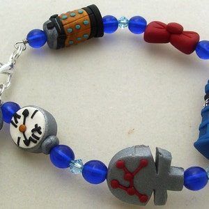Child Bracelet  Dr. Doctor Who Inspired   TARDIS Key Sonic Screwdriver Dalek Pocket Watch Bowtie Whovian
