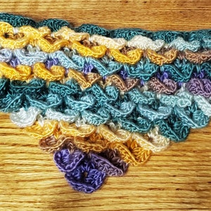 Crocodile Dragon Scale Crochet Kerchief Head covering  Headband Bandana Hair Accessories Boho Headband