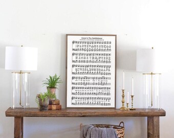 Great Is Thy Faithfulness Sheet Music.  Wood Framed Hymn Sheet Music Sign.  Musical gift.  Sheet Music Wall Art.  Religious Christmas Gift