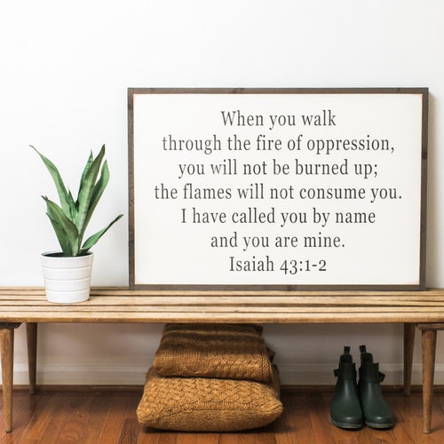 Christian Wood Sign Bible Verse Wall Art Scripture Wall Etsy