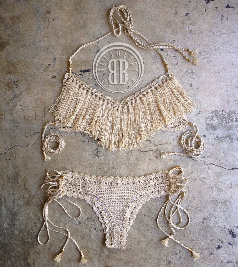 Sand Dollar Fringe crochet bikini THE ORIGINAL image 1