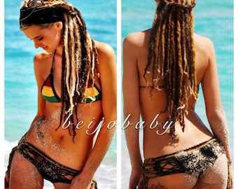 The 'Chelsea' Rasta crochet bikini