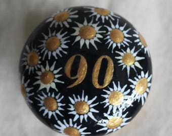 Knobs, Cabinet Knobs For Upcycling Furniture, Black, Gold, White Number Handles & Pulls. HAND PAINTED House No. Knob For Drawers, Sideboards