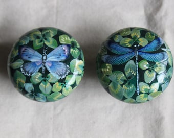 Up Cycle and Transform your Furniture with my Unique Decoupage Knobs, floral knobs, butterfly drawer knob, Living Room Furniture Handle pull