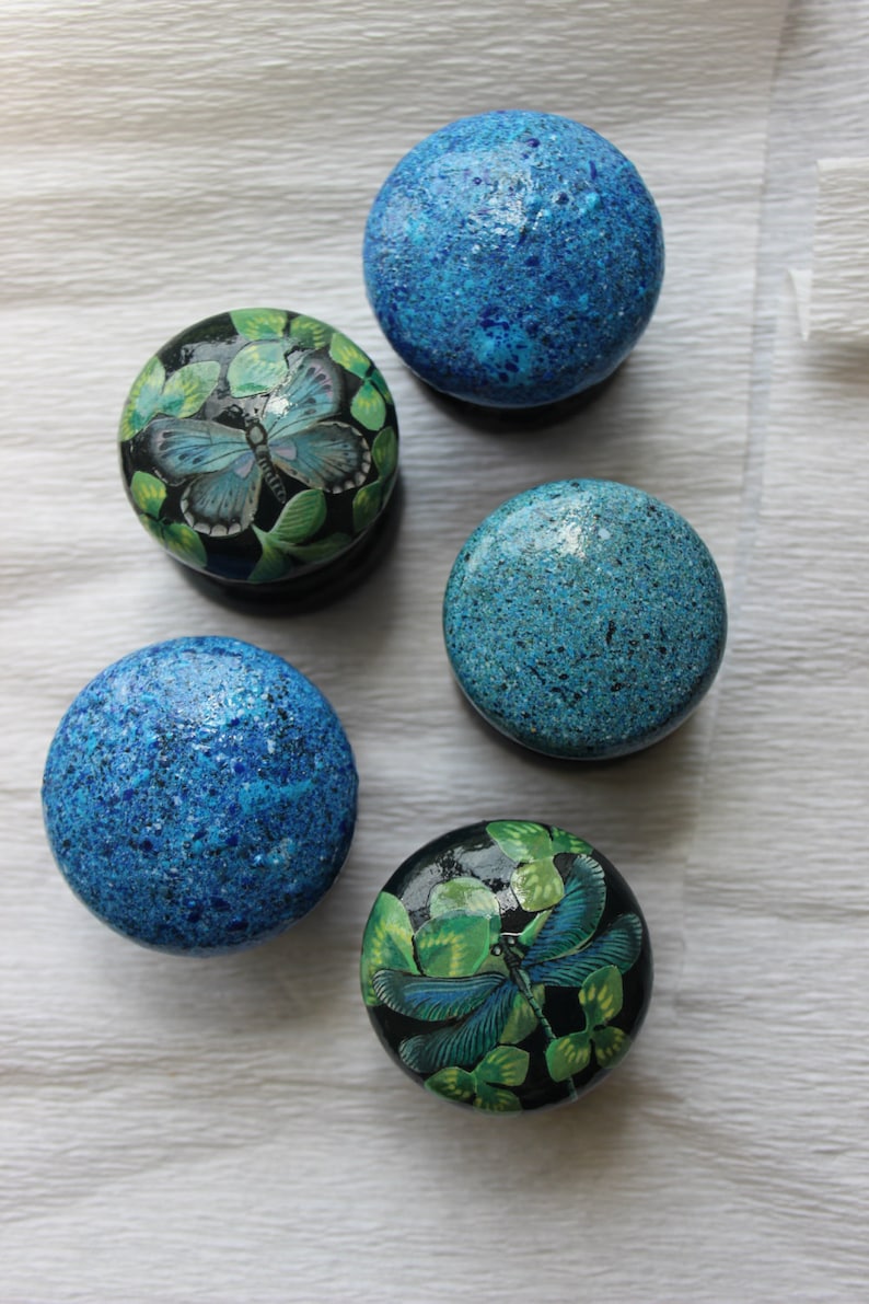 Large Knobs Dresser Knob Medium or Large Drawer Pulls Blue Etsy