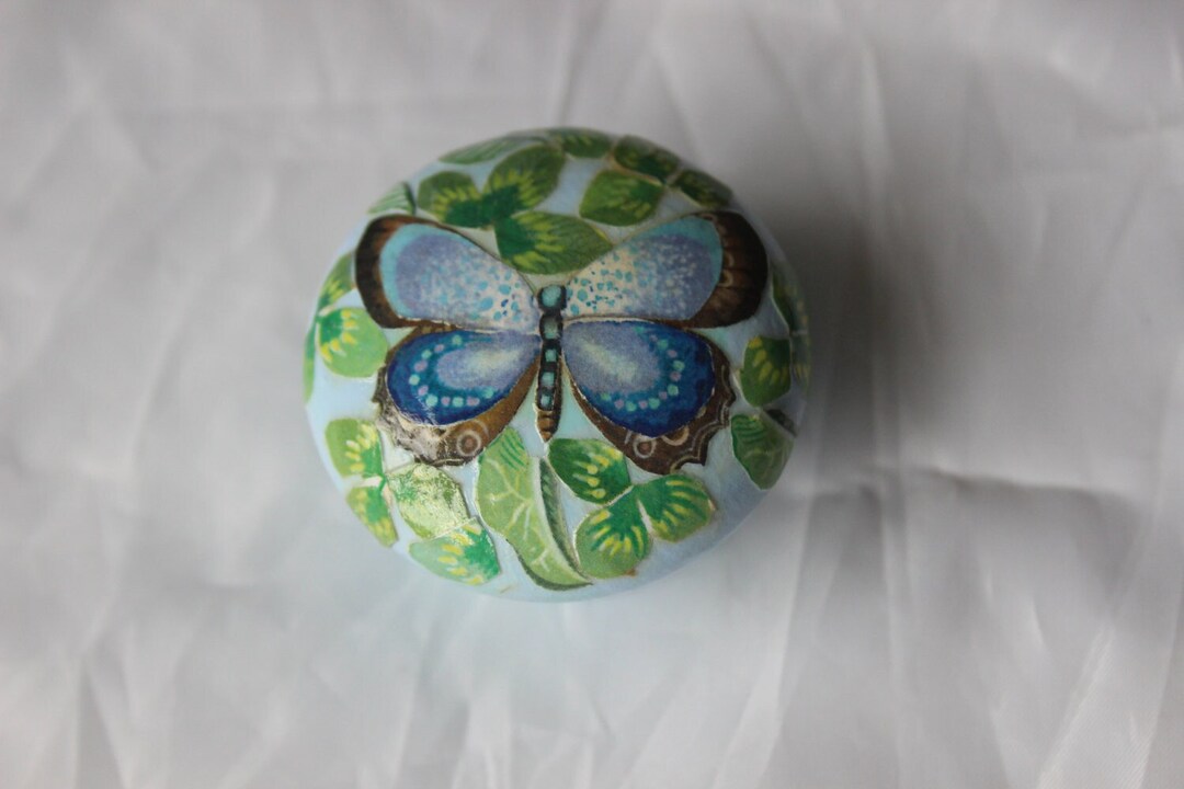 Knobs for Upcycling Furniture, Blue Butterfly, Pale Blue Decor, Blue