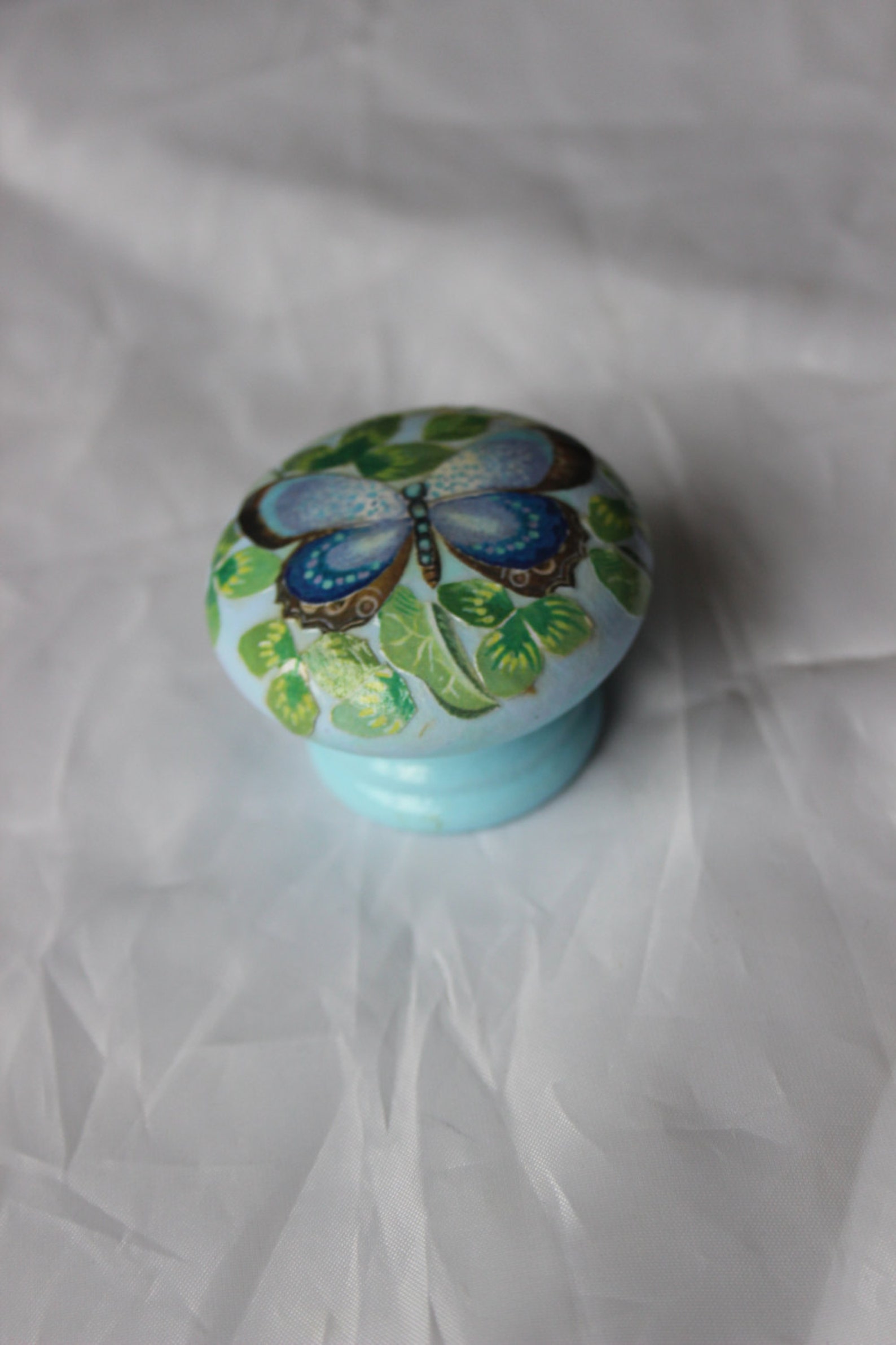 Knobs for Upcycling Furniture Blue Butterfly Pale Blue Etsy