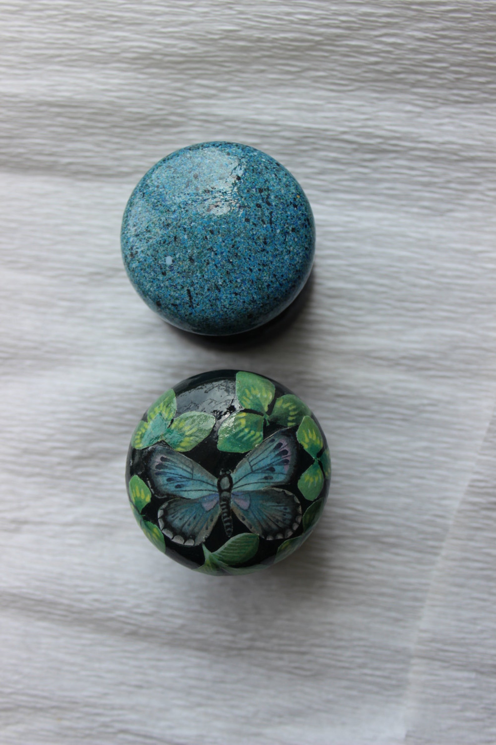 Decoupage and Hand Painted Dresser Knobs and Drawer Pulls. Etsy