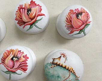 Knob, Handles, Pulls, Replacement Knobs. Update & Recycle Old Wood Furniture, Fantastic HACK For IKEA Cabinets, Red Tulip Flower, Fox Knob.