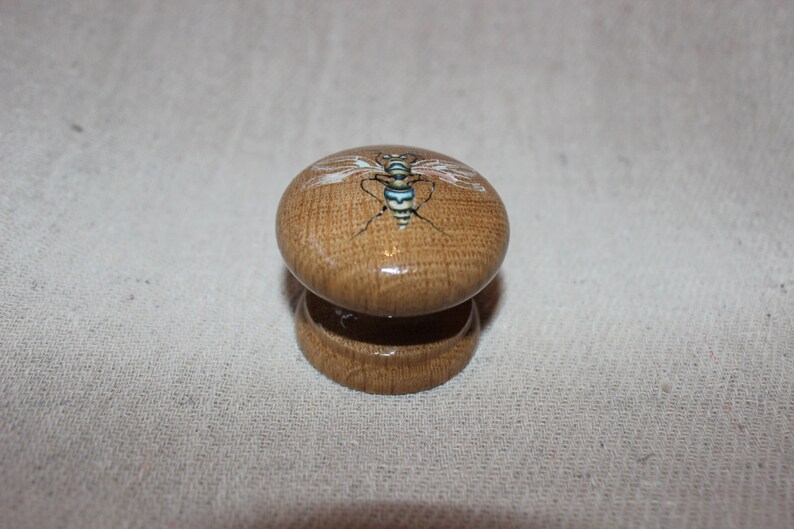 Painted Knobs Natural Wood Dresser Knobs Butterfly Hand Etsy