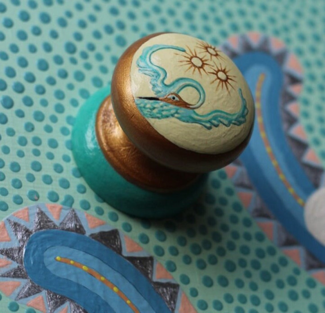 Knobs for Dressers Dresser Knob Unique Painted Knob Etsy