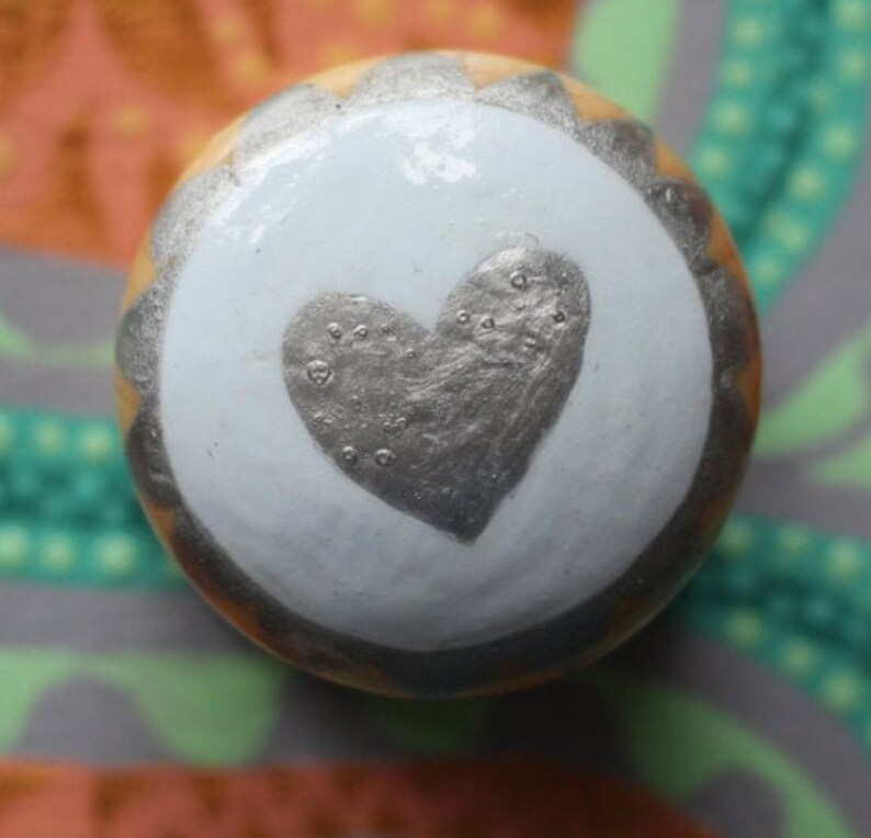 Knobs Heart Knobs Funky Decor Unique Knob Decorative Etsy