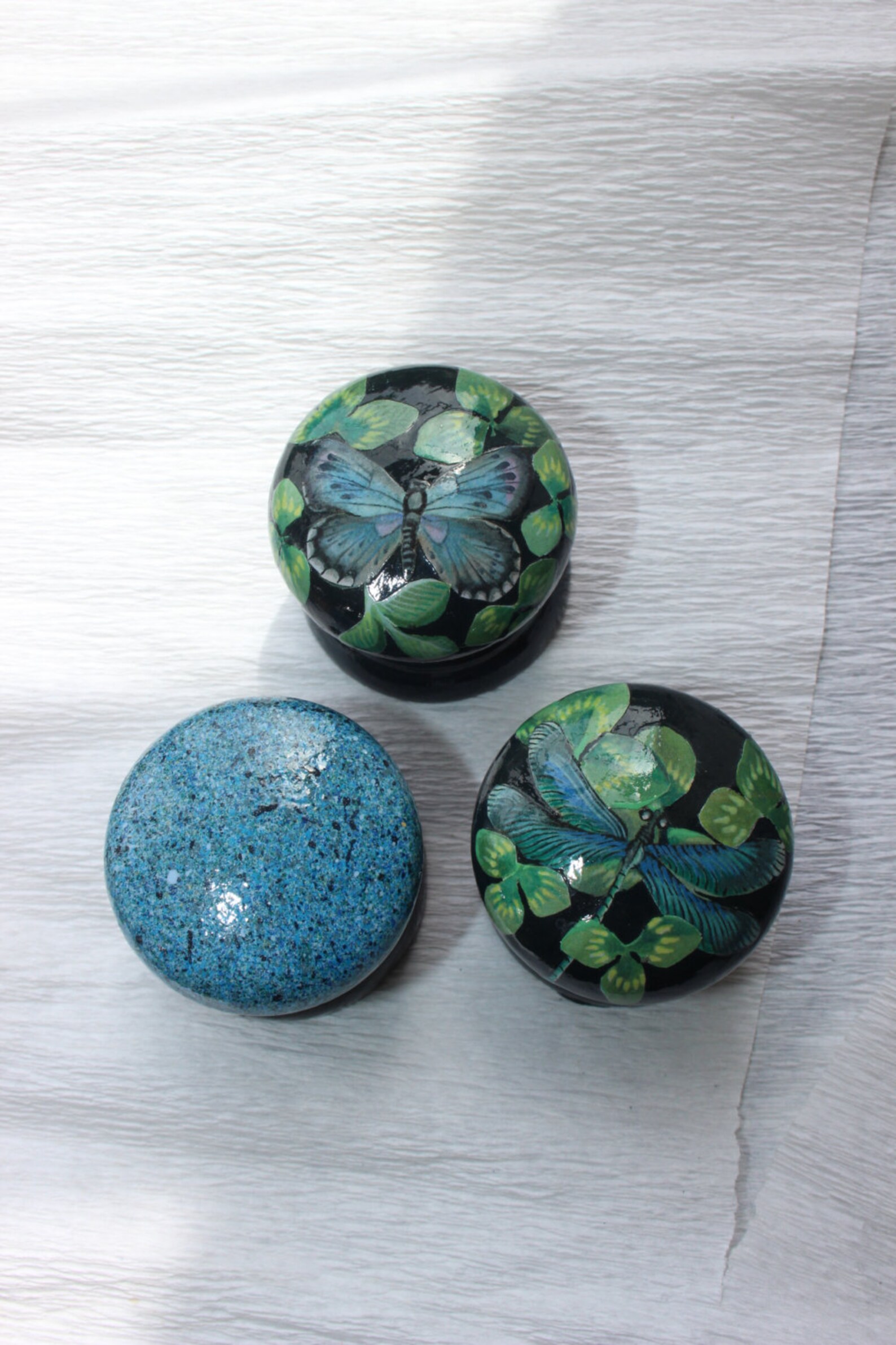Decoupage and Hand Painted Dresser Knobs and Drawer Pulls. Etsy