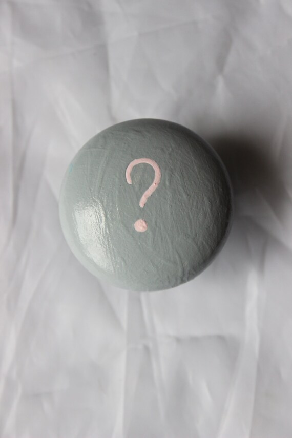 Painted Dresser Knob Pink Grey Hand Painted Knobs Grey Etsy