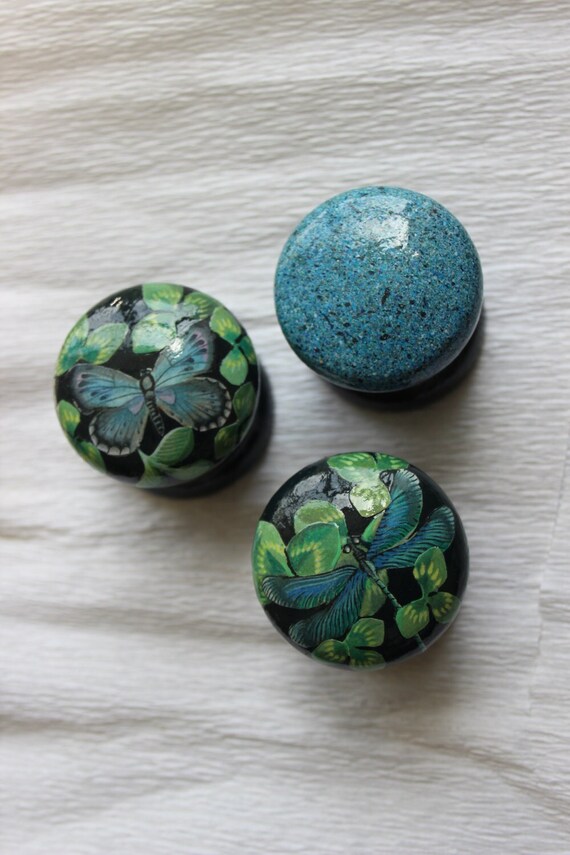 Decoupage and Hand Painted Dresser Knobs and Drawer Pulls. Etsy